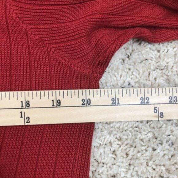 Abercrombie And Fitch Medium Red Long Sleeve Sweater Cotton Heavyweight A92 - Picture 6 of 9